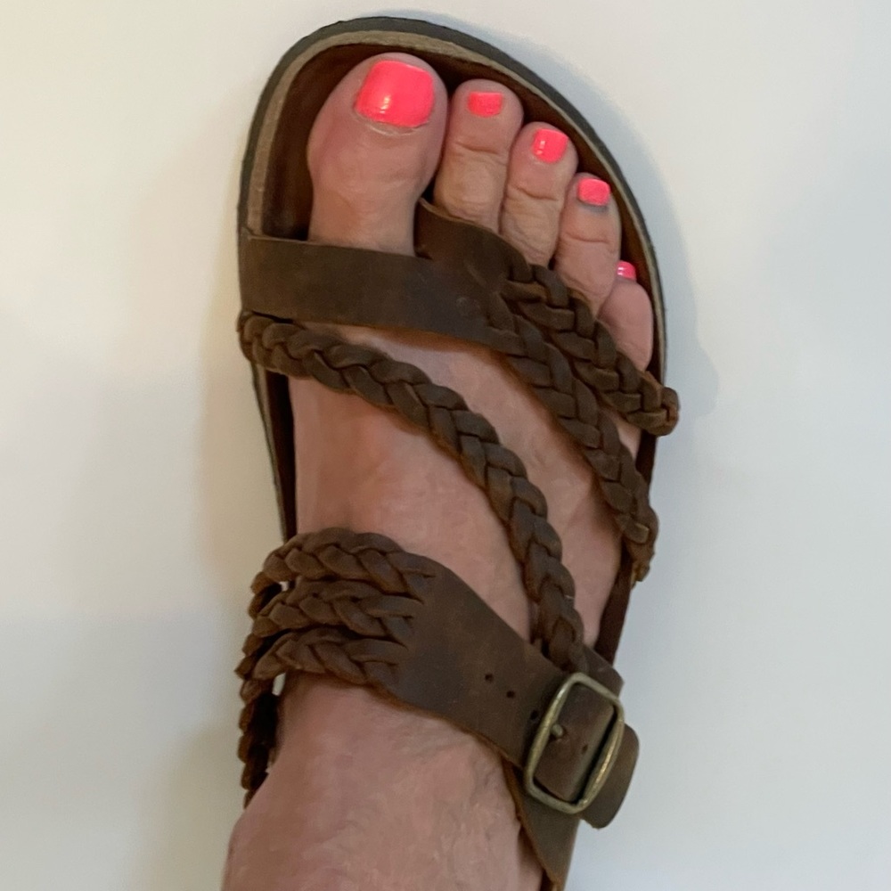 White Mountain Suede Leather Slide Sandals - Hayleigh